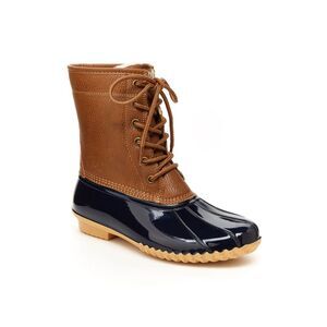 JBU BY JAMBU Womens Navy Waterproof Maplewood Round Toe Lace-Up Duck Boots 8 M